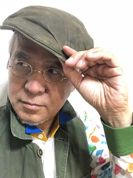「アイテム（帽子）」を使った、しまうまおじさんさん（メンズ・165cm・60代）の秋コーディネート