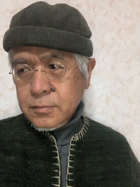 「アイテム（帽子）」を使った、しまうまおじさんさん（メンズ・165cm・60代）の秋コーディネート