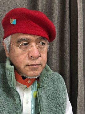 「アイテム（帽子）」を使った、しまうまおじさんさん（メンズ・165cm・60代）の秋コーディネート