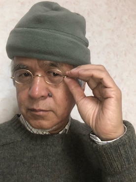 「アイテム（帽子）」を使った、しまうまおじさんさん（メンズ・165cm・60代）の冬コーディネート
