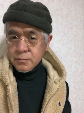 「アイテム（帽子）」を使った、しまうまおじさんさん（メンズ・165cm・60代）の冬コーディネート