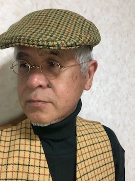 「アイテム（帽子）」を使った、しまうまおじさんさん（メンズ・165cm・60代）の冬コーディネート