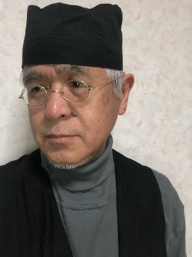 「アイテム（帽子）」を使った、しまうまおじさんさん（メンズ・165cm・60代）の冬コーディネート