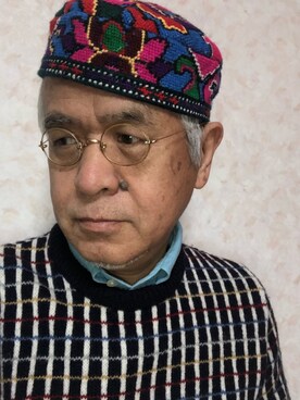 「アイテム（帽子）」を使った、しまうまおじさんさん（メンズ・165cm・60代）の冬コーディネート