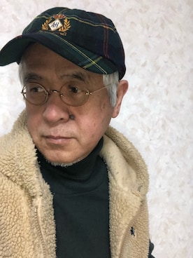 「アイテム（帽子）」を使った、しまうまおじさんさん（メンズ・165cm・60代）の冬コーディネート