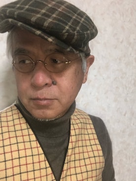 「アイテム（帽子）」を使った、しまうまおじさんさん（メンズ・165cm・60代）の冬コーディネート