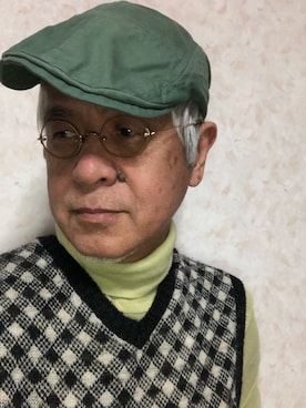「アイテム（帽子）」を使った、しまうまおじさんさん（メンズ・165cm・60代）の冬コーディネート