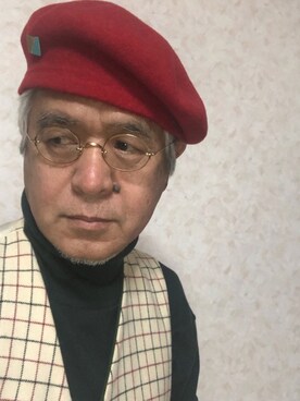 「アイテム（帽子）」を使った、しまうまおじさんさん（メンズ・165cm・60代）の冬コーディネート