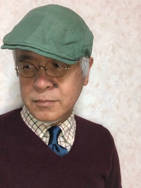 「アイテム（帽子）」を使った、しまうまおじさんさん（メンズ・165cm・60代）の冬コーディネート