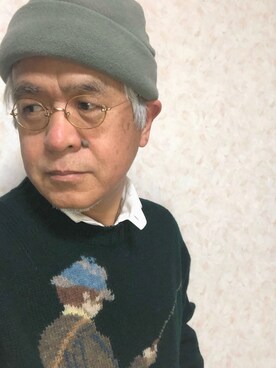 「アイテム（帽子）」を使った、しまうまおじさんさん（メンズ・165cm・60代）の冬コーディネート