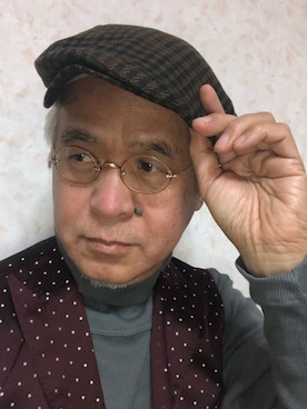 「アイテム（帽子）」を使った、しまうまおじさんさん（メンズ・165cm・60代）の冬コーディネート