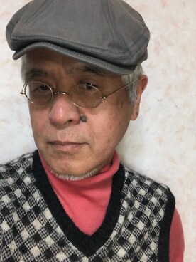 「アイテム（帽子）」を使った、しまうまおじさんさん（メンズ・165cm・60代）の冬コーディネート