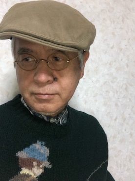 「アイテム（帽子）」を使った、しまうまおじさんさん（メンズ・165cm・60代）の冬コーディネート