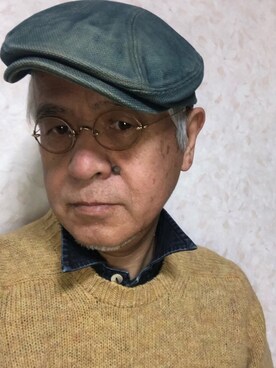 「アイテム（帽子）」を使った、しまうまおじさんさん（メンズ・165cm・60代）の冬コーディネート