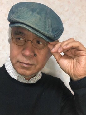 「アイテム（帽子）」を使った、しまうまおじさんさん（メンズ・165cm・60代）の冬コーディネート
