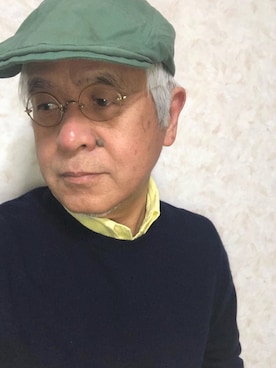「アイテム（帽子）」を使った、しまうまおじさんさん（メンズ・165cm・60代）の冬コーディネート