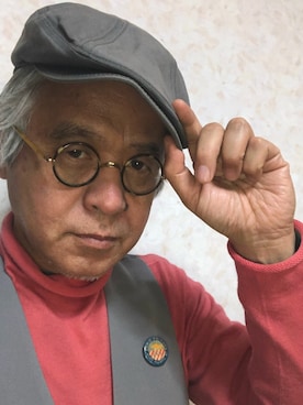 「アイテム（帽子）」を使った、しまうまおじさんさん（メンズ・165cm・60代）の冬コーディネート