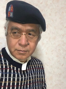 「アイテム（帽子）」を使った、しまうまおじさんさん（メンズ・165cm・60代）の冬コーディネート