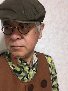 「アイテム（帽子）」を使った、しまうまおじさんさん（メンズ・165cm・60代）の冬コーディネート