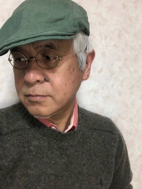「アイテム（帽子）」を使った、しまうまおじさんさん（メンズ・165cm・60代）の冬コーディネート