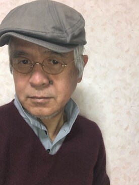 「アイテム（帽子）」を使った、しまうまおじさんさん（メンズ・165cm・60代）の春コーディネート