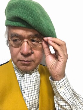 「アイテム（帽子）」を使った、しまうまおじさんさん（メンズ・165cm・60代）の春コーディネート