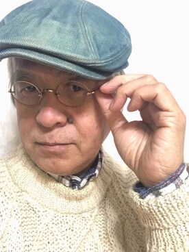 「アイテム（帽子）」を使った、しまうまおじさんさん（メンズ・165cm・60代）の春コーディネート