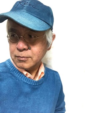「アイテム（帽子）」を使った、しまうまおじさんさん（メンズ・165cm・60代）の春コーディネート