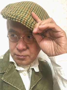 「アイテム（帽子）」を使った、しまうまおじさんさん（メンズ・165cm・60代）の春コーディネート