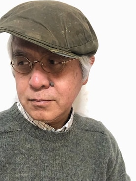 「アイテム（帽子）」を使った、しまうまおじさんさん（メンズ・165cm・60代）の春コーディネート