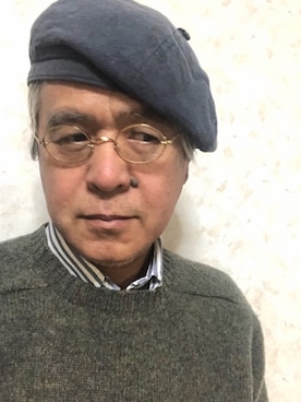 「アイテム（帽子）」を使った、しまうまおじさんさん（メンズ・165cm・60代）の春コーディネート