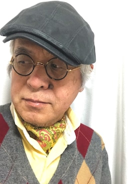 「アイテム（帽子）」を使った、しまうまおじさんさん（メンズ・165cm・60代）の冬コーディネート