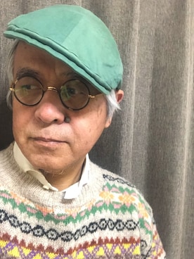 「アイテム（帽子）」を使った、しまうまおじさんさん（メンズ・165cm・60代）の冬コーディネート