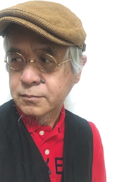 「PUB（パブ）のアイテム（ハンチング/ベレー帽）」を使った、しまうまおじさんさん（メンズ・165cm）の春コーディネート