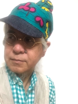 「アイテム（キャップ）」を使った、しまうまおじさんさん（メンズ・165cm・60代）の春コーディネート