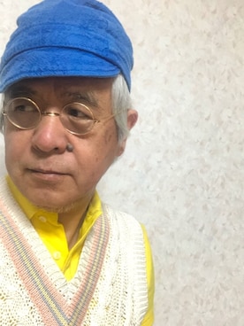 「アイテム（キャップ）」を使った、しまうまおじさんさん（メンズ・165cm・60代）の夏コーディネート