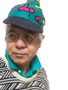 「アイテム（キャップ）」を使った、しまうまおじさんさん（メンズ・165cm・60代）の夏コーディネート