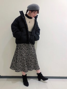「w closet」｜「アイテム（ダウンジャケット/コート）」を使った、kimuraさん（レディース・162cm）の冬コーディネート