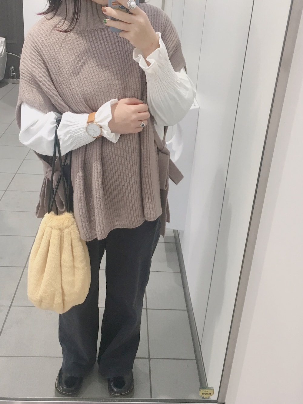 「おしゃれさんと繋がりたい、プチプラコーデ、巾着バッグ、低身長コーデ、今日のコーデ」｜「Honeysのアイテム（パンツ、その他）」を使った、hiyocode1207さん（レディース・151cm）の春コーディネートの1枚目の写真