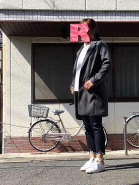 「CECIL McBEE（セシルマクビー）のアイテム（チェスターコート）」を使った、®️さん（レディース・162cm）の春コーディネート