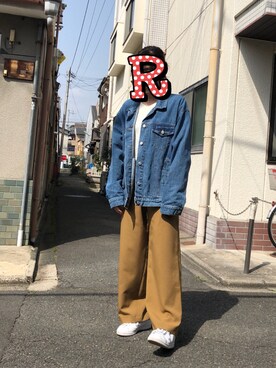 「GRL（グレイル）のアイテム（デニムジャケット）」を使った、®️さん（レディース・162cm）の春コーディネート