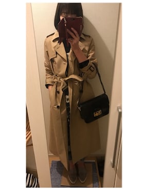 「Rouge vif（ルージュヴィフ）のアイテム（トレンチコート）」を使った、na-co**さん（レディース・163cm）の冬コーディネート