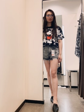 「黑白配」｜粉粉格子蓝蓝天さん（レディース・165cm）の夏コーディネート