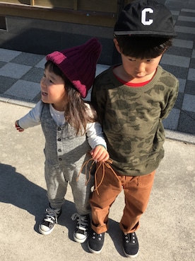 caaaanaさん（キッズ・90cm）の冬コーディネート