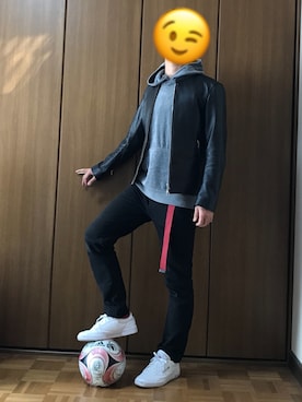 「サッカー」｜「アイテム（その他）」を使った、GAMIさん（メンズ・173cm）の春コーディネート