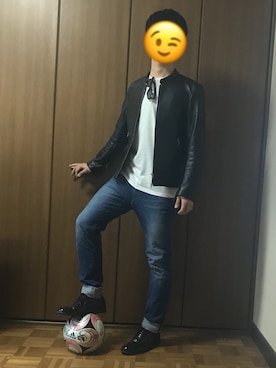 「サッカー」｜「アイテム（その他）」を使った、GAMIさん（メンズ・173cm）の春コーディネート