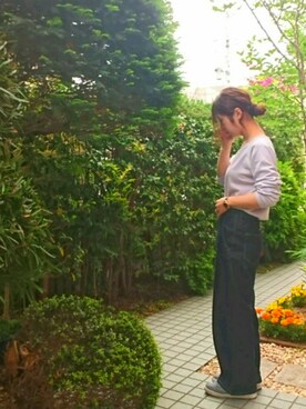 「ラベンダー」｜えみさん（レディース・161cm）の春コーディネート