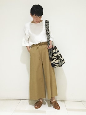 「Unaca（アナカ）のアイテム」を使った、enchainement/mignonさん（レディース・159cm）の夏コーディネート