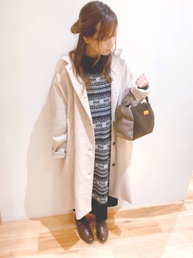 「Samansa Mos2 blue（サマンサモスモスブルー）のアイテム（ブーティ）」を使った、suzukiさん（レディース・152cm）の秋コーディネート