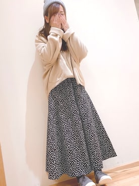 「ダルメシアン柄スカート」｜suzukiさん（レディース・152cm）の秋コーディネート